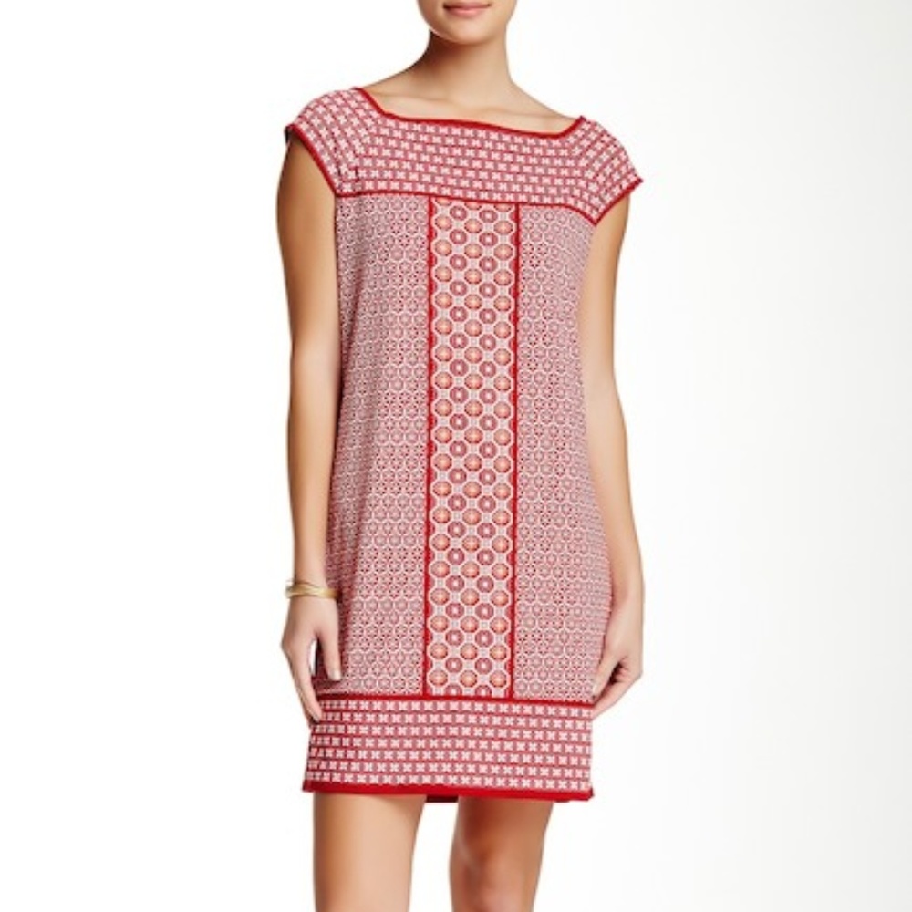 Max Studio by Leon Max GEO DRESS w/SQUARE NECKLINE - Picture 1 of 7